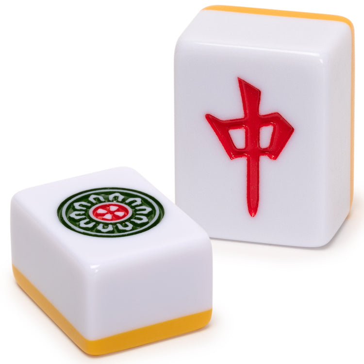 Japanese Riichi Mahjong Set - White and Yellow Large Size Tiles and Vi –  Yellow Mountain Imports