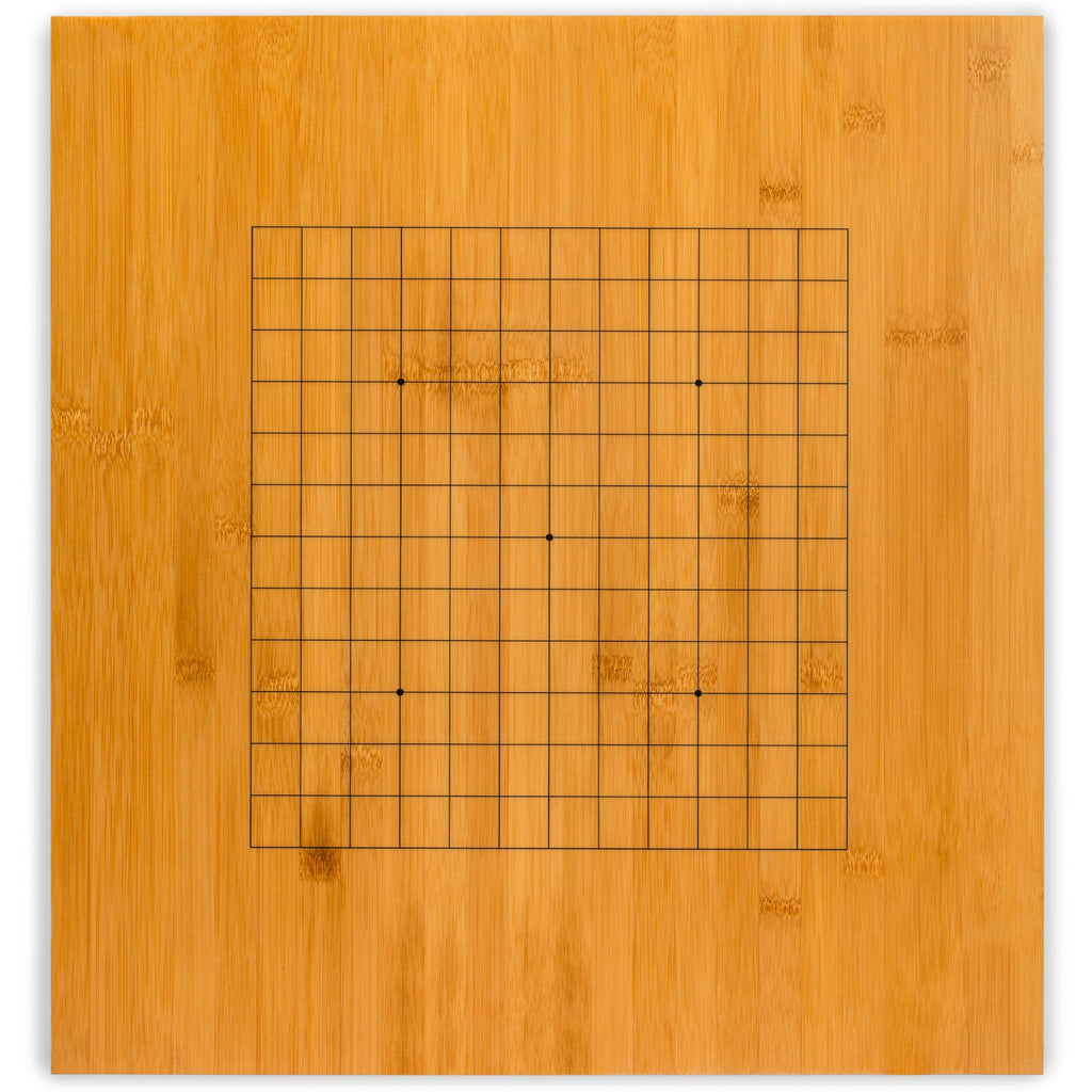 Bamboo 2-Inch (5cm) Reversible 19x19 / 13x13 Go Game Set Board with Double Convex Yunzi Stones and Jujube Bowls-Yellow Mountain Imports-Yellow Mountain Imports