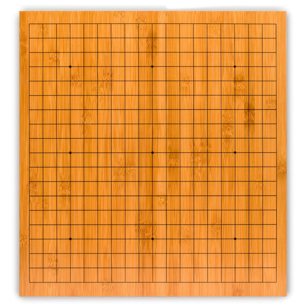 Bamboo 2-Inch Reversible 19x19/13x13 Go Game Set Board with Single Convex Yunzi Stones and Bamboo Bowls-Yellow Mountain Imports-Yellow Mountain Imports