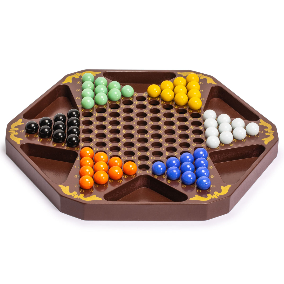 Classic Chinese Checkers Halma Board Game Set with Storage