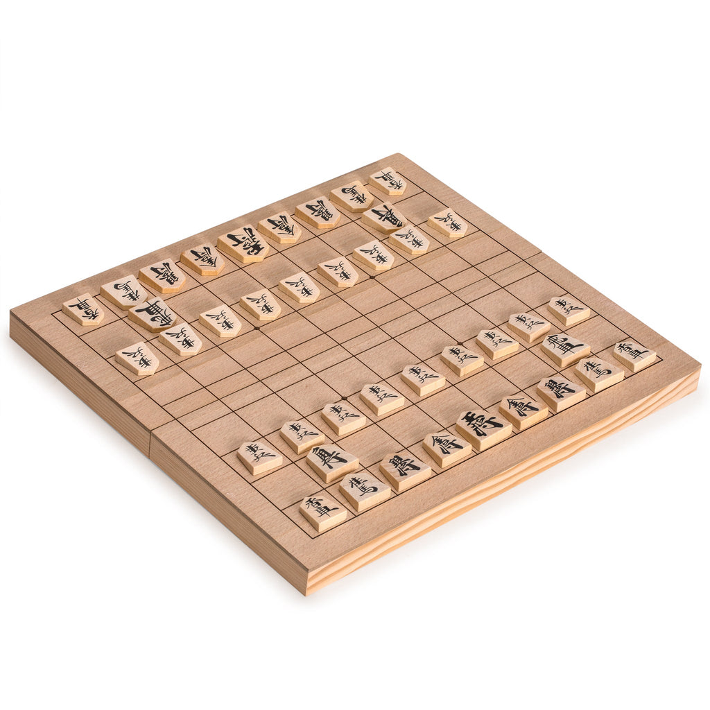 Folding Wooden Shogi Japanese Chess Game Set - 12.5 Inches-Yellow Mountain Imports-Yellow Mountain Imports