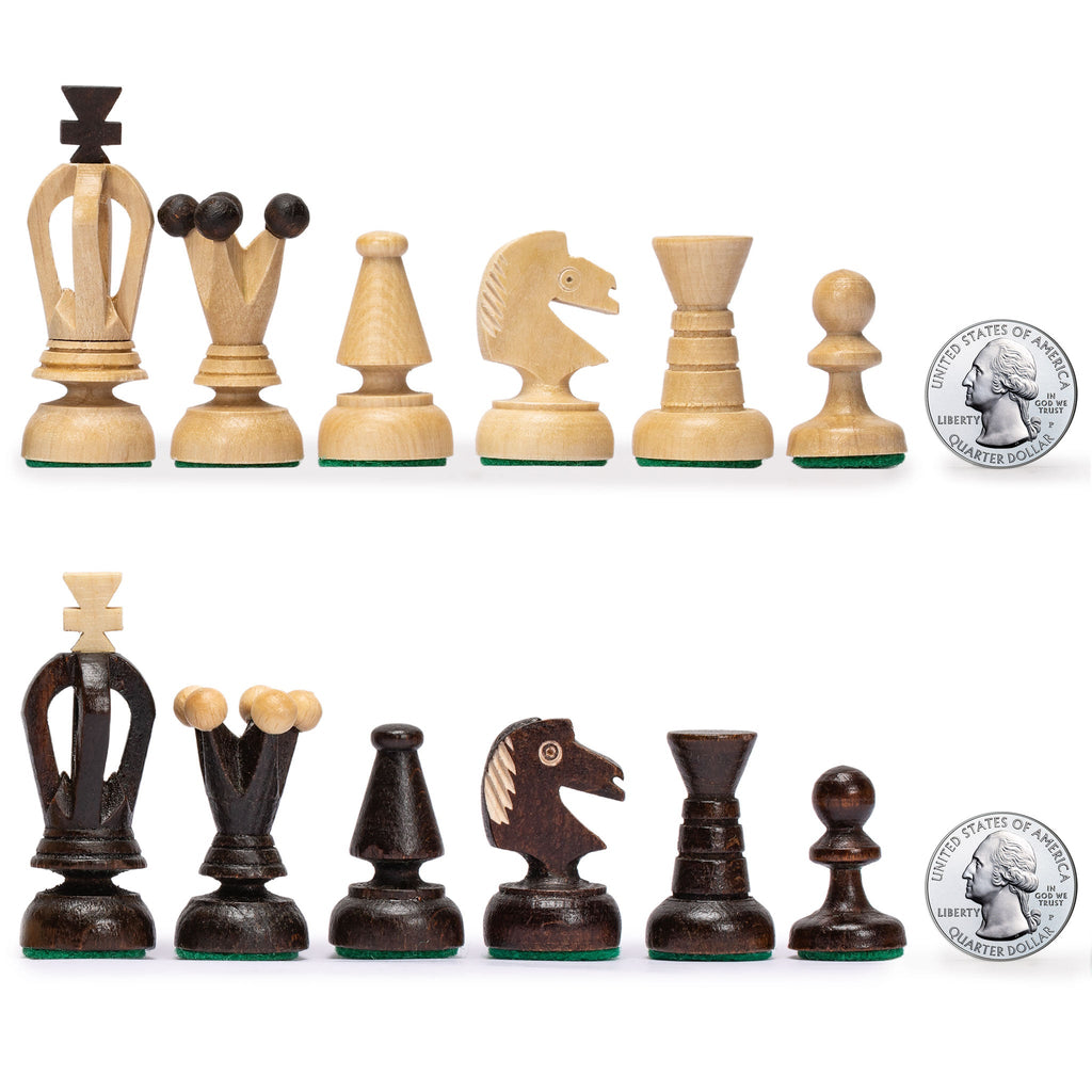 Husaria European International Chess Wooden Game Set, "King's Classic" - 13.8" Medium Size Chess Set-Husaria-Yellow Mountain Imports