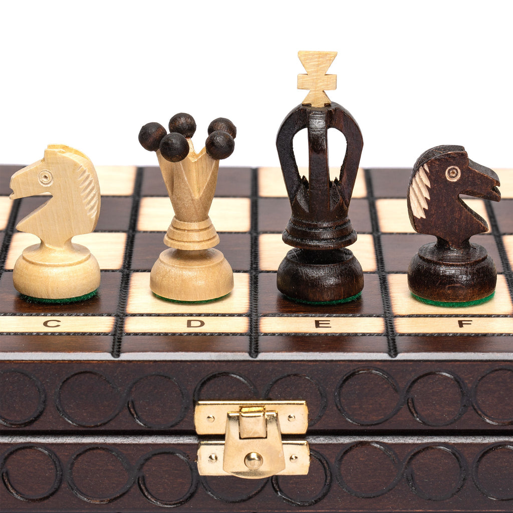 Husaria European International Chess Wooden Game Set, "King's Classic" - 13.8" Medium Size Chess Set-Husaria-Yellow Mountain Imports