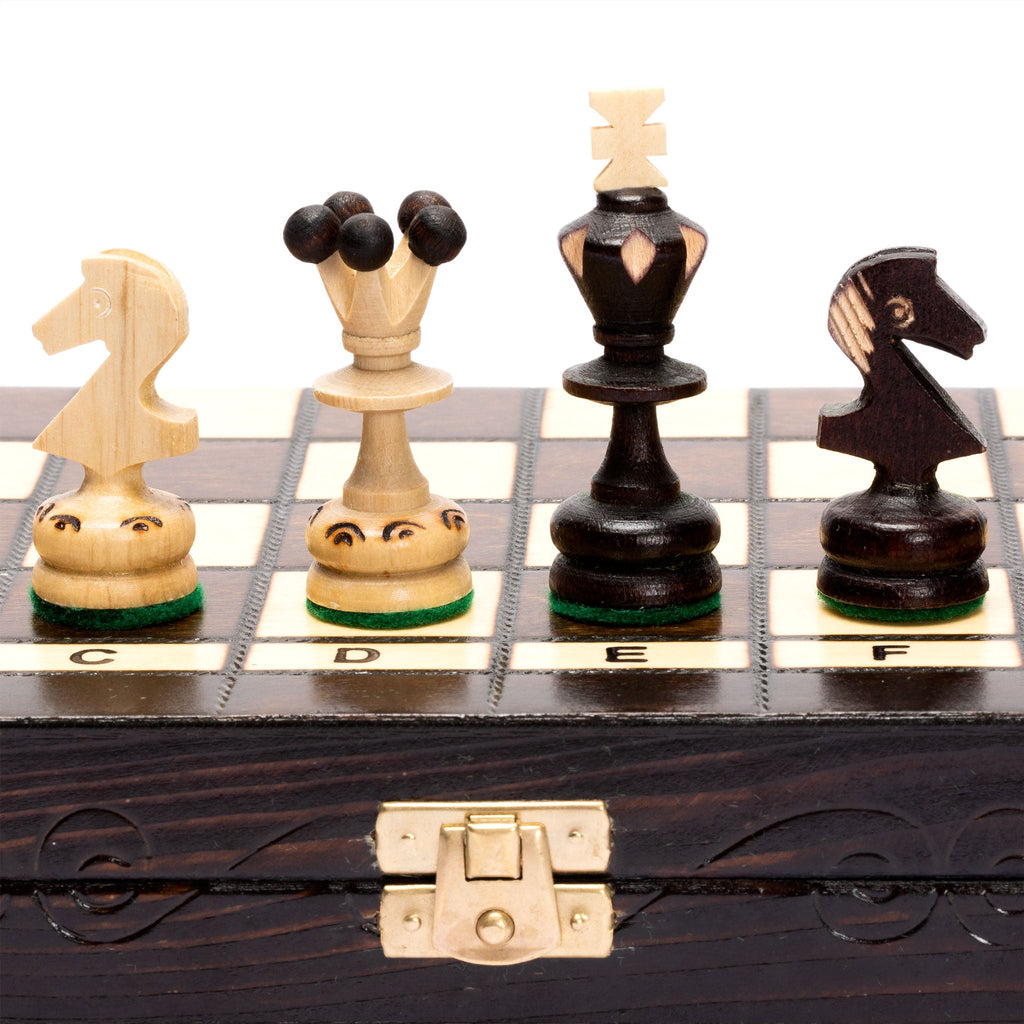 Husaria European International Chess Wooden Game Set "Regal" - 13.8" Medium Size Chess Set-Husaria-Yellow Mountain Imports