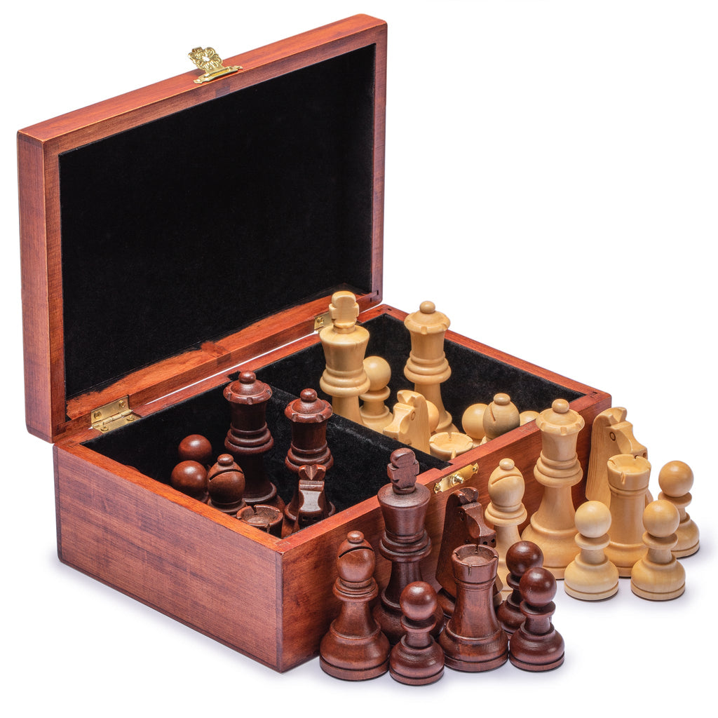 Husaria Staunton Tournament No. 6 Chessmen with 2 Extra Queens and Wooden Box, 3.9" Kings-Husaria-Yellow Mountain Imports