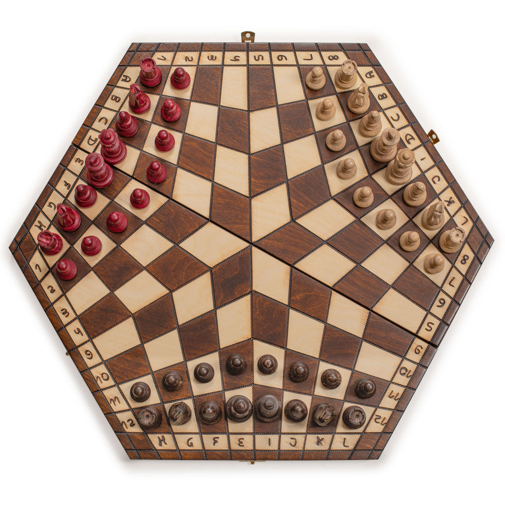Husaria Wooden Three-Player Chess - 21"-Husaria-Yellow Mountain Imports