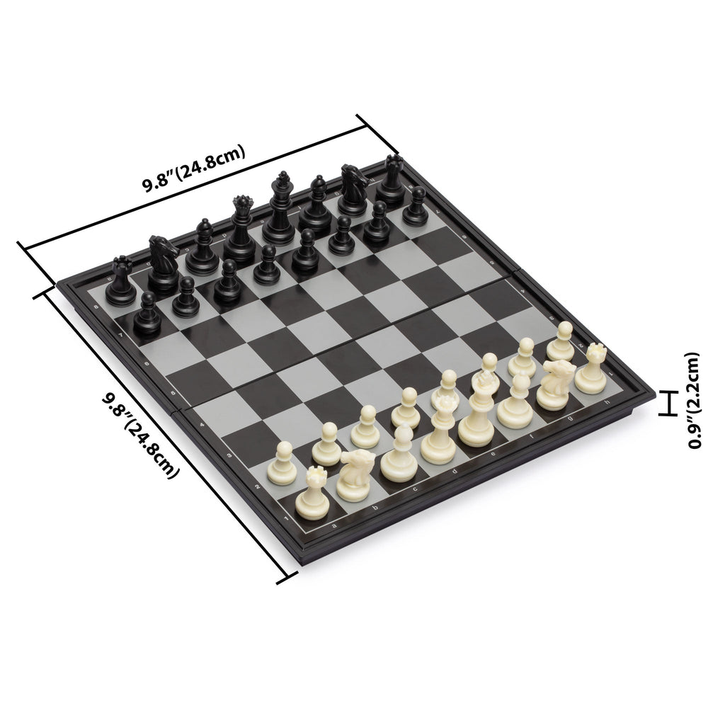 Magnetic Portable Medium Chess Board Game Set (9.8")-Yellow Mountain Imports-Yellow Mountain Imports
