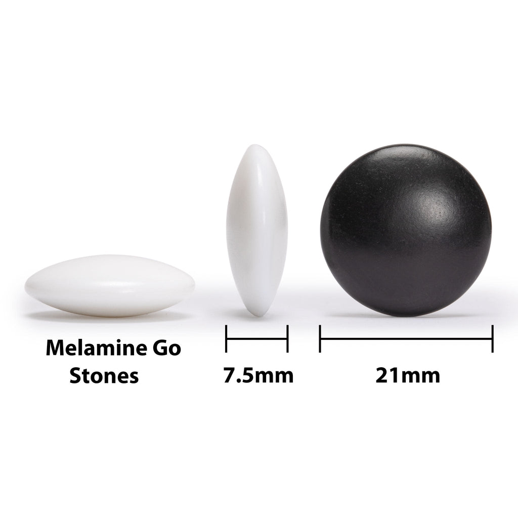 Melamine Double Convex Go Game Stones Set - 7.5-Millimeter (Size 28)-Yellow Mountain Imports-Yellow Mountain Imports