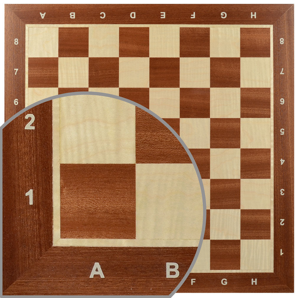Professional Staunton Tournament Chess Board, No. 5 - 18.9"-Wegiel-Yellow Mountain Imports