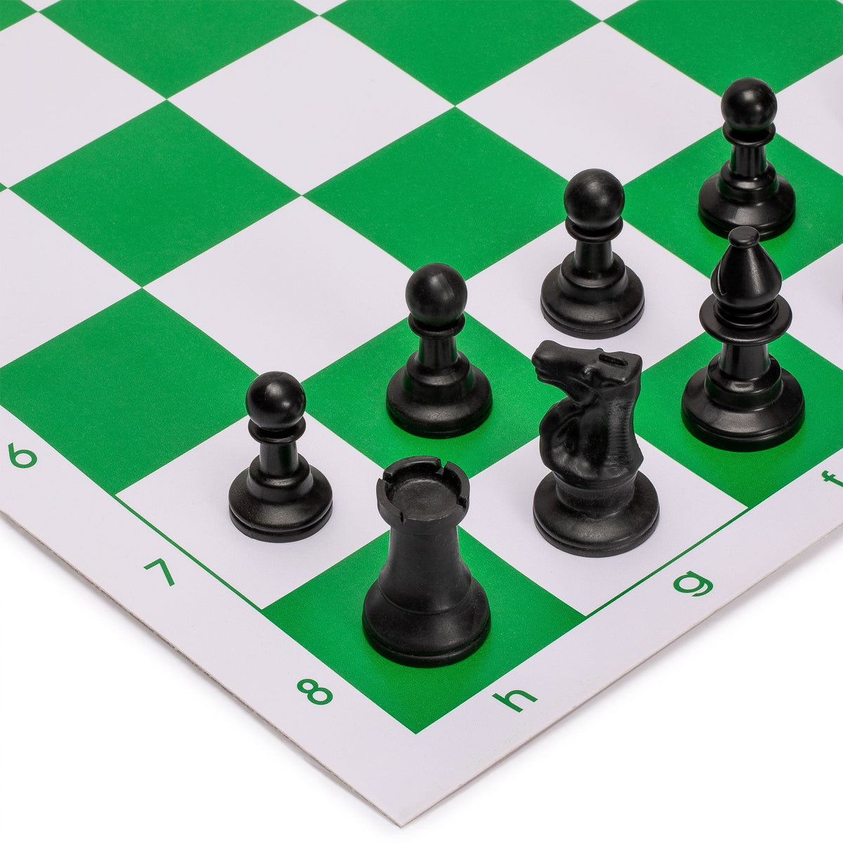 The Study Tournament Plastic Chess Pieces & Roll Up Chess Board Combo -  3.1 King