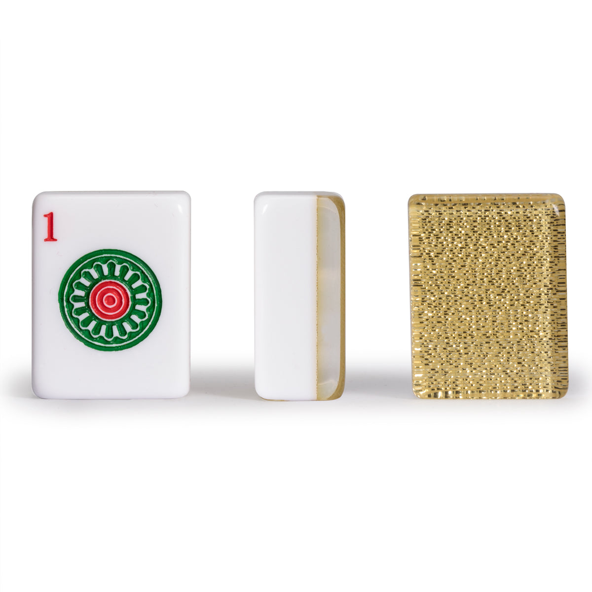 Set De Mahjong Américain « Fortune Dorée » – 166 Tuiles Acrylique – étui En Bois Incrusté – Avec Accessoires Complets - 4