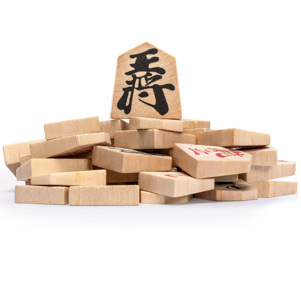 Shogi Japanese Chess Game Set - Wooden Table Board with Drawers and Traditional Koma Playing Pieces-Yellow Mountain Imports-Yellow Mountain Imports