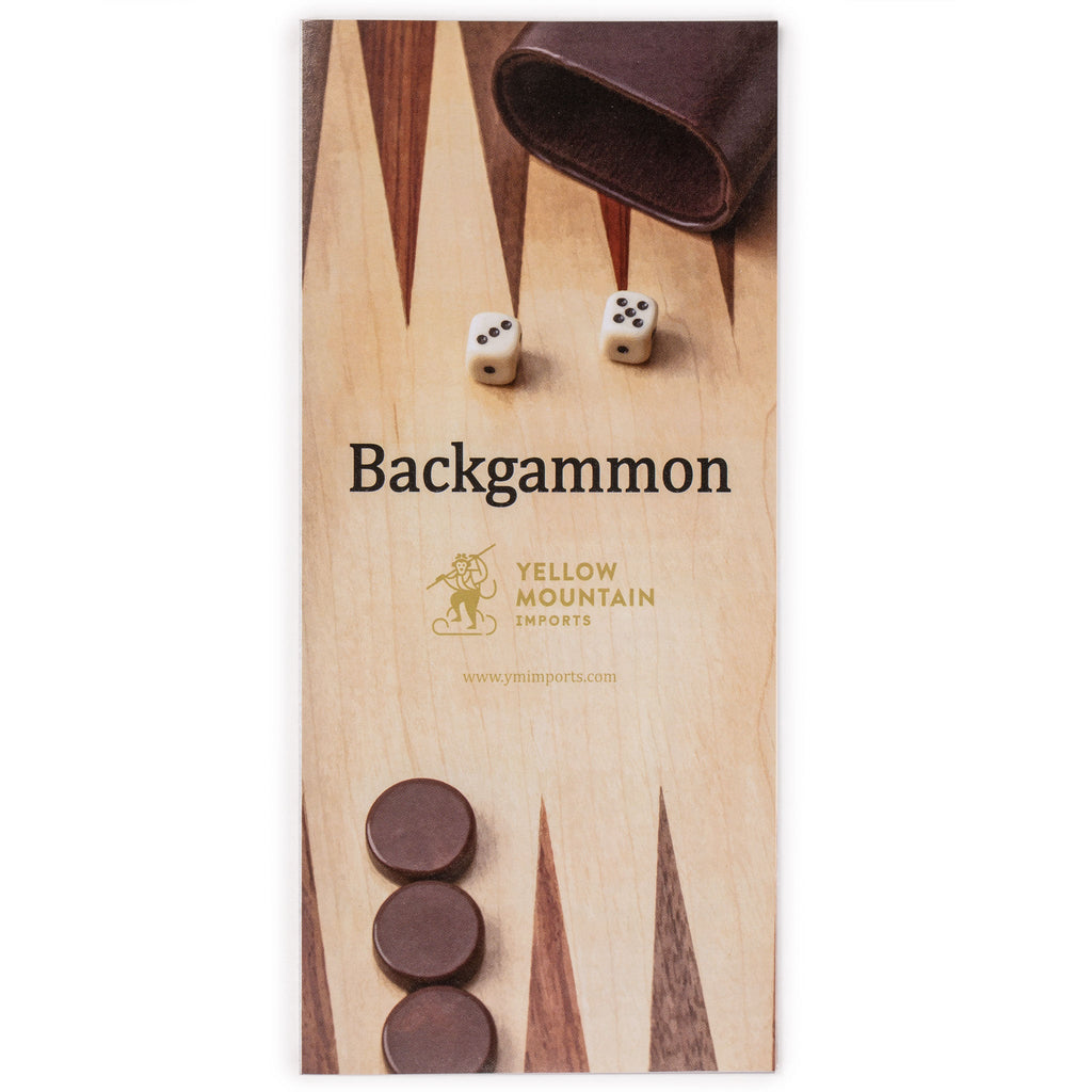 Wooden Inlaid Backgammon Game Set, "Pasadena" - 15"-Yellow Mountain Imports-Yellow Mountain Imports
