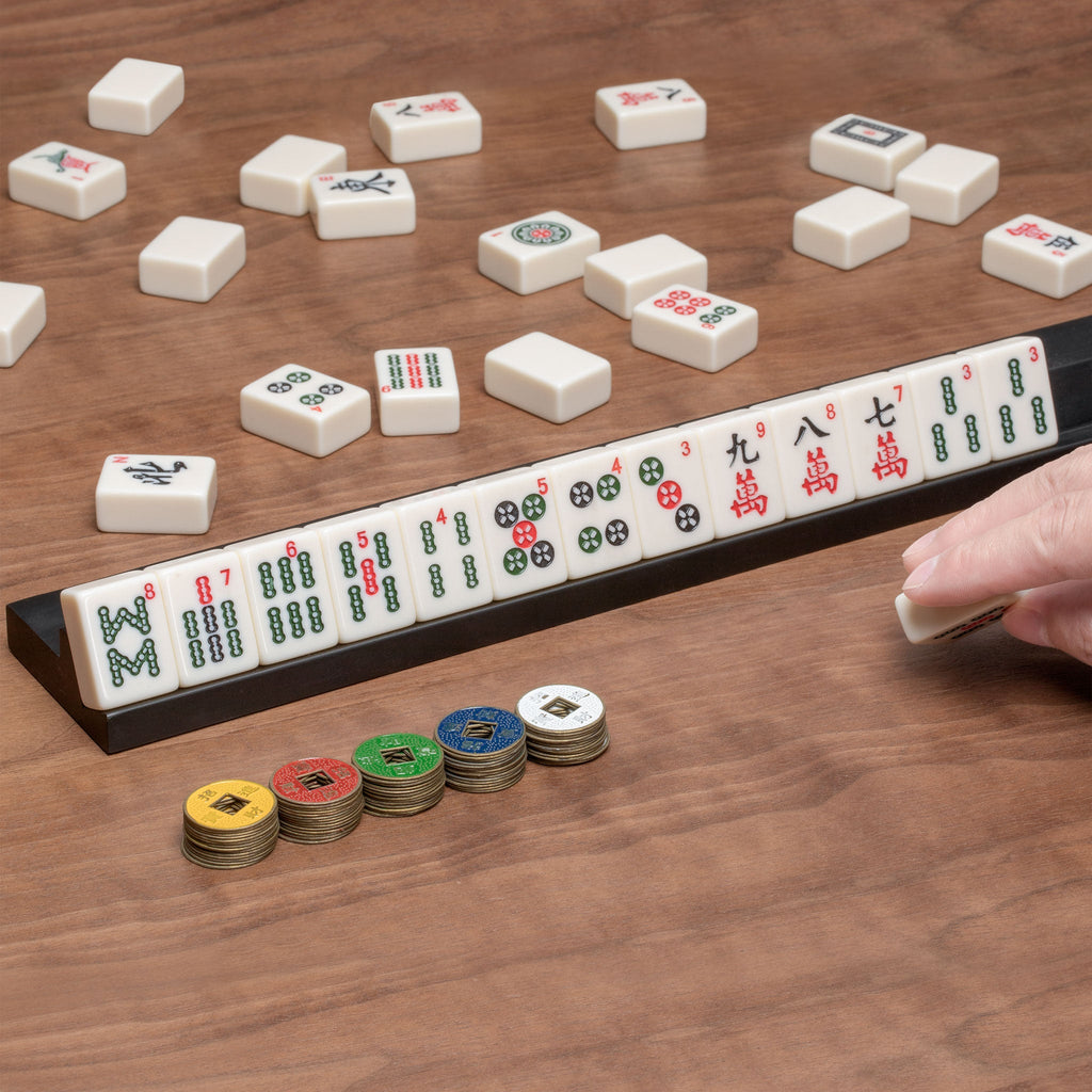 Wooden Mahjong Racks, 18" - Classic Black - Set of 4-Yellow Mountain Imports-Yellow Mountain Imports