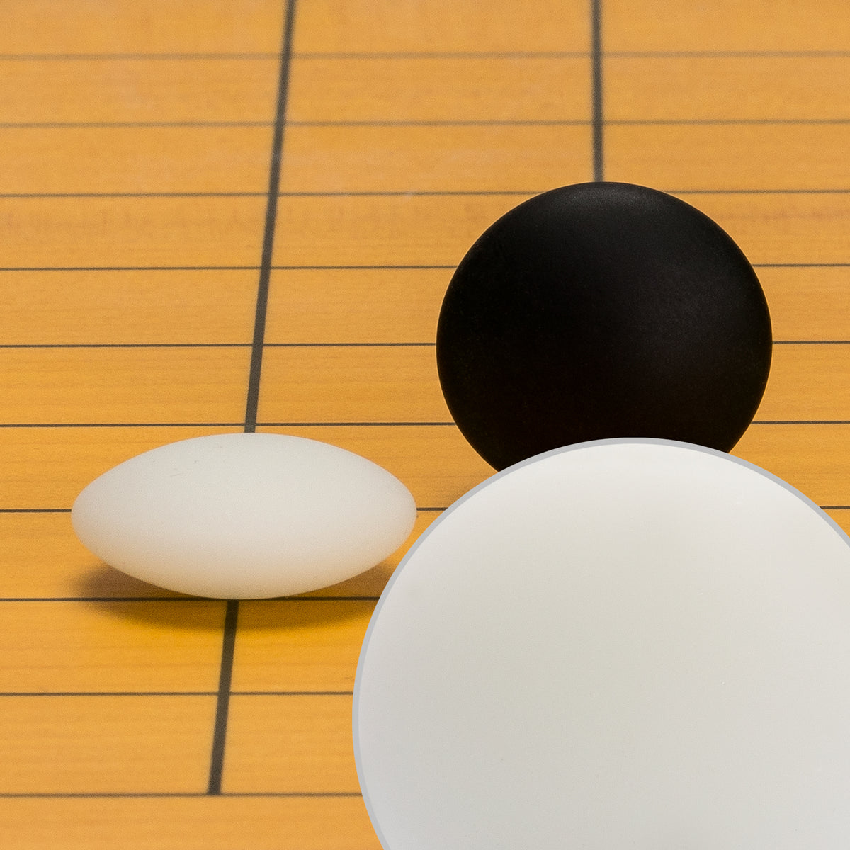 Yunzi Double Convex Go Game Stones Set 9.2 Millimeters (Size 33