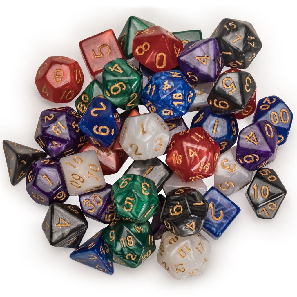 42 Polyhedral Dice, 6 Colors with Complete Set of D4, D6, D8, D10, D12, D20, and D% for Role Playing Games (RPG), DND, MTG, and Other Dice Games-Yellow Mountain Imports-Yellow Mountain Imports