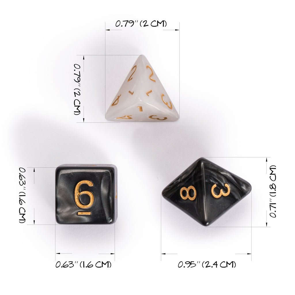 42 Polyhedral Dice, 6 Colors with Complete Set of D4, D6, D8, D10, D12, D20, and D% for Role Playing Games (RPG), DND, MTG, and Other Dice Games-Yellow Mountain Imports-Yellow Mountain Imports