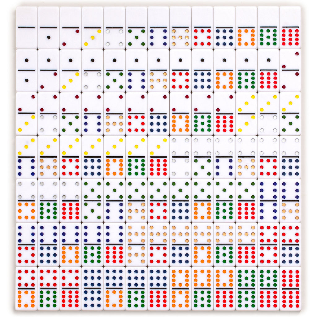 91 Tiles Double 12 Dominoes (Pips/Dots) Game Set with Wooden Case and 4 Racks-Yellow Mountain Imports-Yellow Mountain Imports