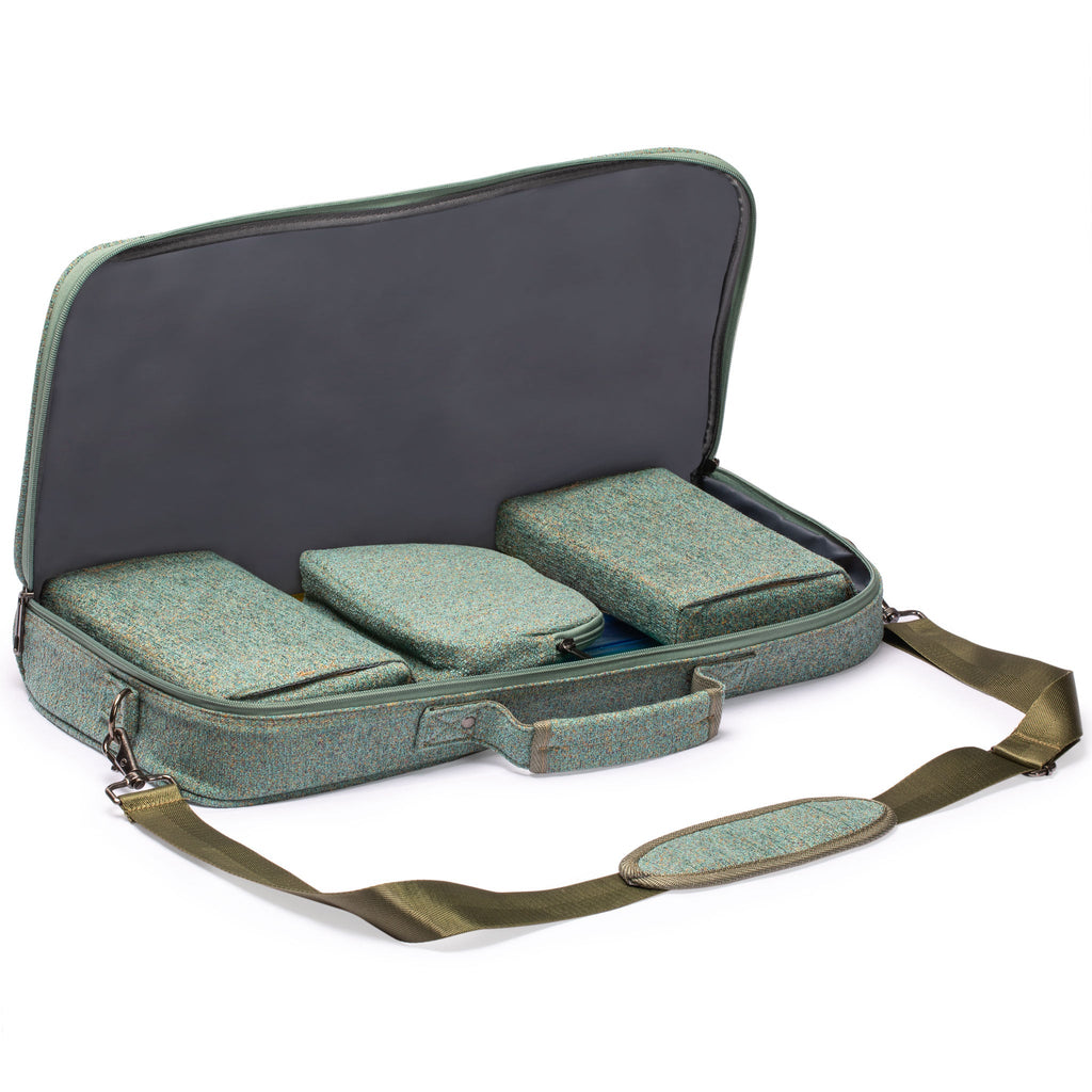 American Mahjong Set, "Heather" with Soft Case - Racks with Pushers, Scoring Coins, Dice, and Wind Indicator-Yellow Mountain Imports-Yellow Mountain Imports