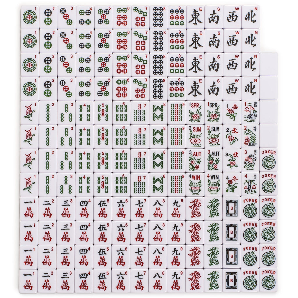 American Mahjong Set, "Indigo Tides" with Blue Soft Case - Racks with Pushers, Scoring Coins, Dice, and Wind Indicator-Yellow Mountain Imports-Yellow Mountain Imports