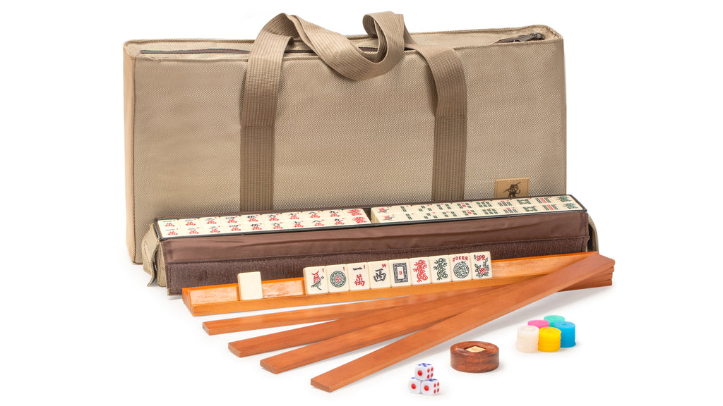 Decorative Mahjong set with Web in beige and ebony Supreme