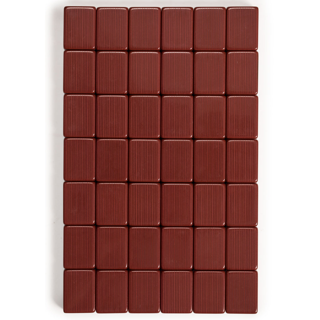 American Mahjong Set, "Pattaya" with Brandy Red Soft Case - Racks with Pushers, Scoring Coins, Dice, and Wind Indicator-Yellow Mountain Imports-Yellow Mountain Imports