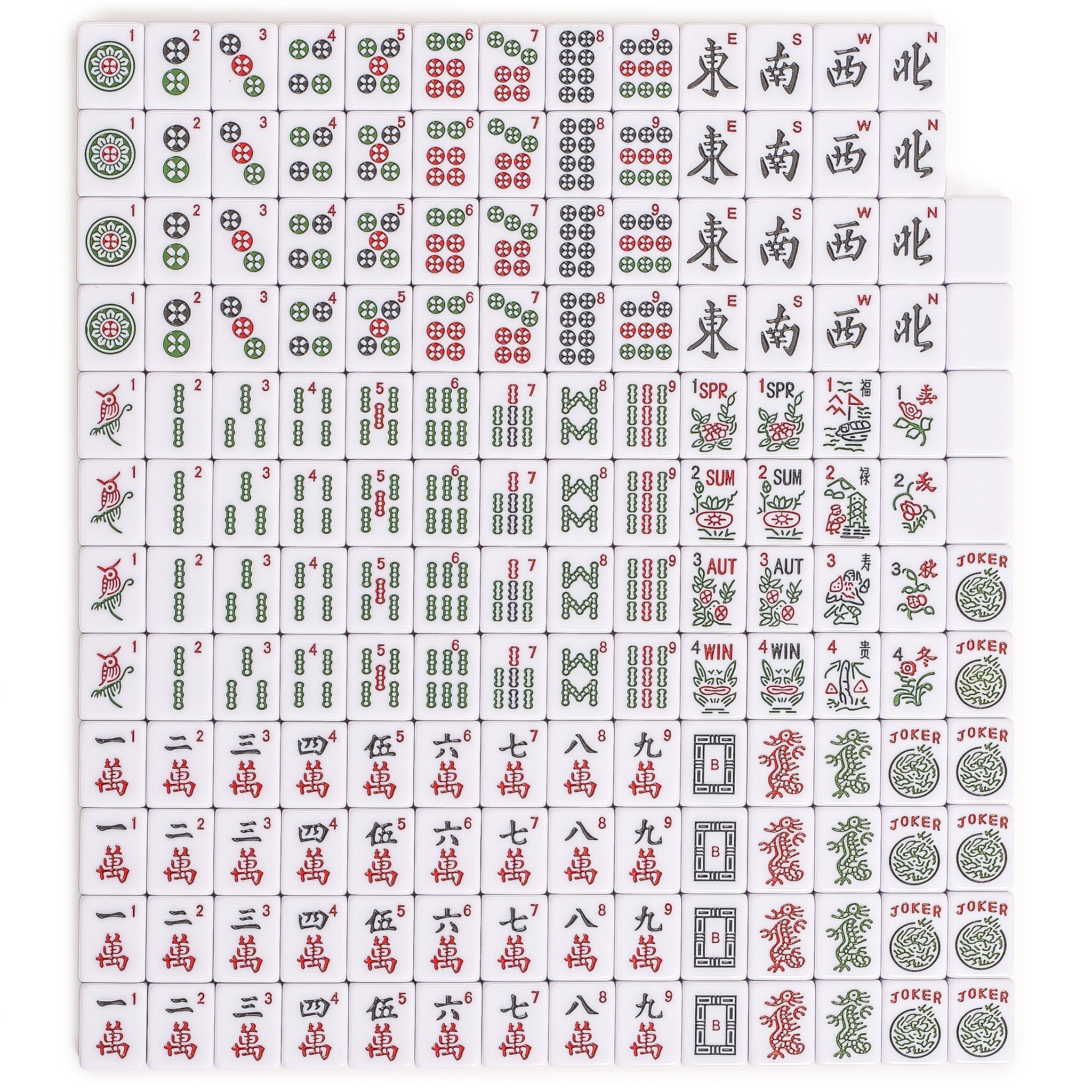 American Mahjong Set, “Rosehill” – 166 Rose-Pink Embossed
