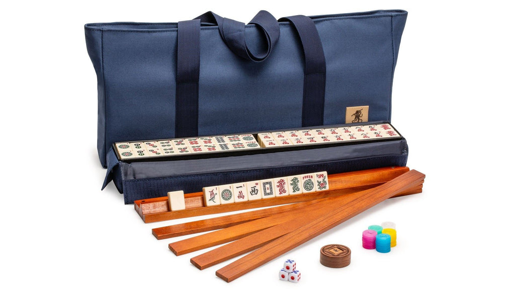 American Mahjong Set, "Sapphire" with Blue Soft Case-Yellow Mountain Imports-Yellow Mountain Imports