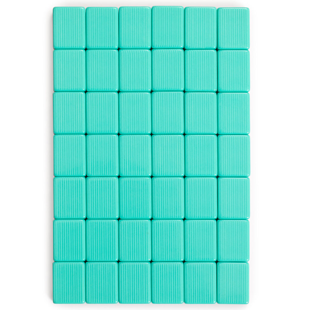 American Mahjong Set, "Seabreeze" with Green Soft Case - Racks with Pushers, Scoring Coins, Dice, and Wind Indicator-Yellow Mountain Imports-Yellow Mountain Imports
