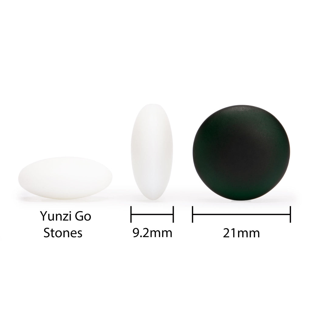 Bamboo 0.8" Go Board w/ Double Convex Yunzi Stones and Bowls Set-Yellow Mountain Imports-Yellow Mountain Imports