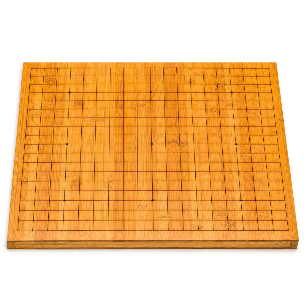 Bamboo 0.8-Inch Etched Reversible 19x19 / 13x13 Go Game Board (Goban)-Yellow Mountain Imports-Yellow Mountain Imports