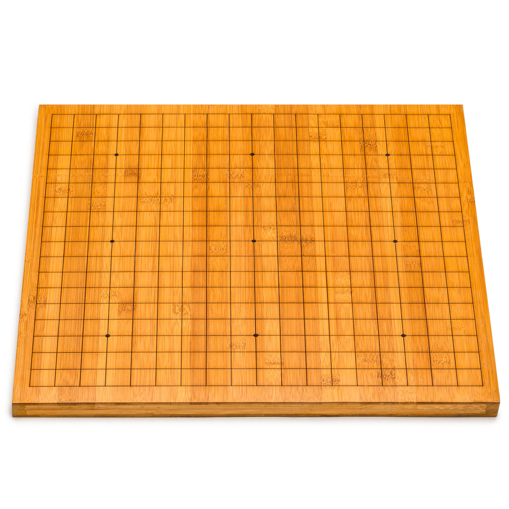 Bamboo 0.8-Inch Etched Reversible 19x19 / 13x13 Go Game Board (Goban)-Yellow Mountain Imports-Yellow Mountain Imports