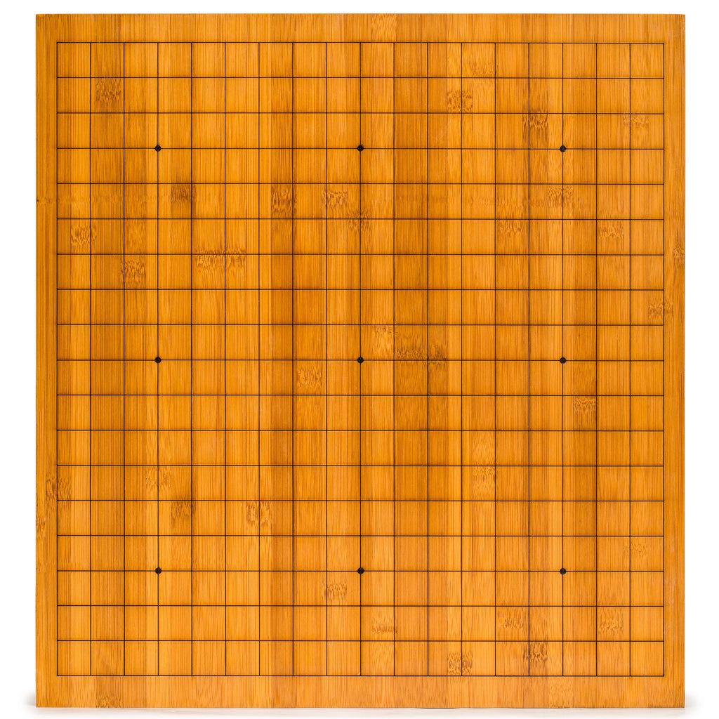 Bamboo 0.8-Inch Etched Reversible 19x19 / 13x13 Go Game Board (Goban)-Yellow Mountain Imports-Yellow Mountain Imports