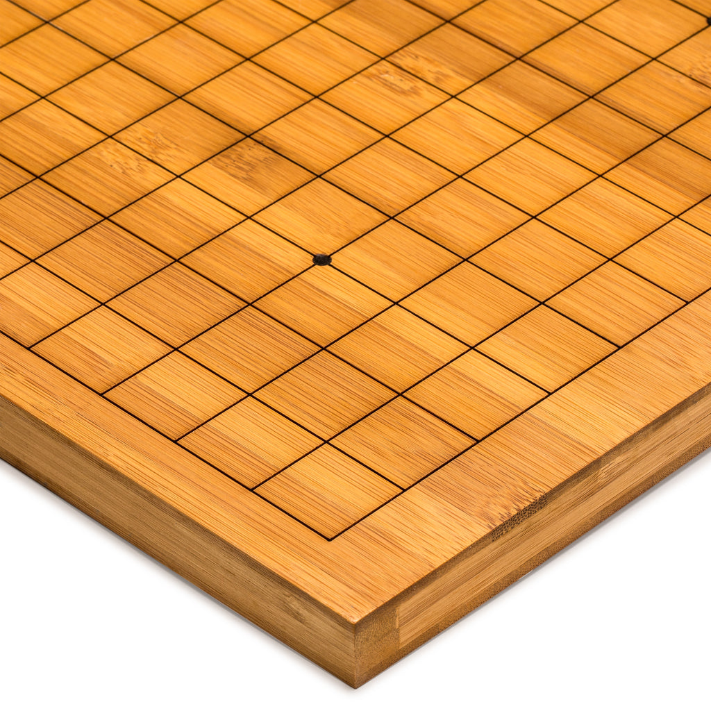 Bamboo 0.8-Inch Etched Reversible 19x19 / 13x13 Go Game Board (Goban)-Yellow Mountain Imports-Yellow Mountain Imports