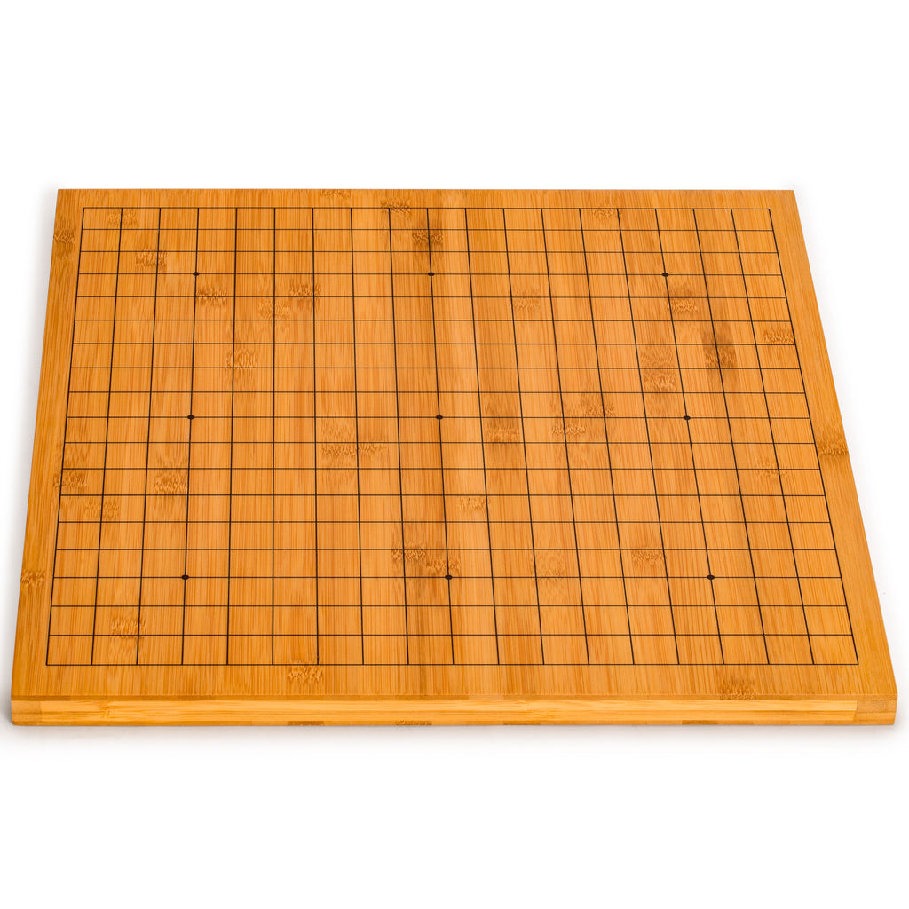 Bamboo 0.8-Inch Reversible 19x19 / 13x13 Go Game Board (Goban)-Yellow Mountain Imports-Yellow Mountain Imports