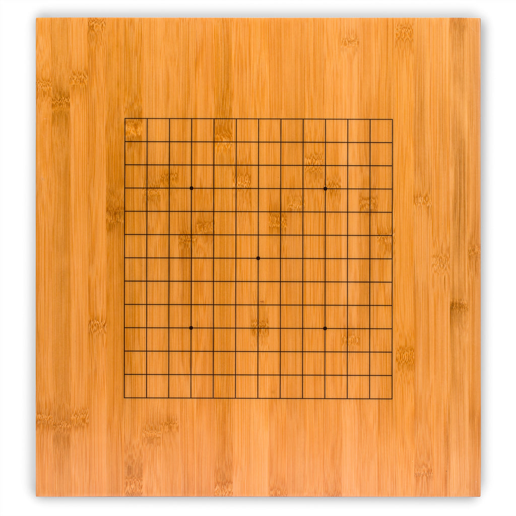 Bamboo 0.8-Inch Reversible 19x19 / 13x13 Go Game Set Board with Double Convex Melamine Stones and Bamboo Bowls-Yellow Mountain Imports-Yellow Mountain Imports