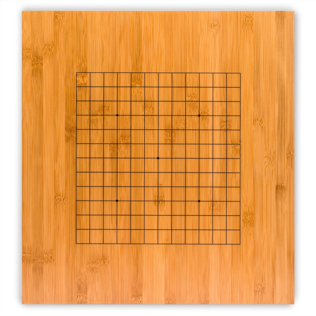 Bamboo 0.8-Inch Reversible 19x19 / 13x13 Go Game Set Board with Double Convex Melamine Stones and Bamboo Bowls-Yellow Mountain Imports-Yellow Mountain Imports