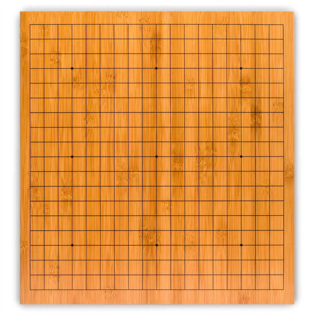 Bamboo 0.8" Reversible 19x19 / 13x13 Go Game Set Board with Single Convex Yunzi Stones and Bamboo Bowls-Yellow Mountain Imports-Yellow Mountain Imports