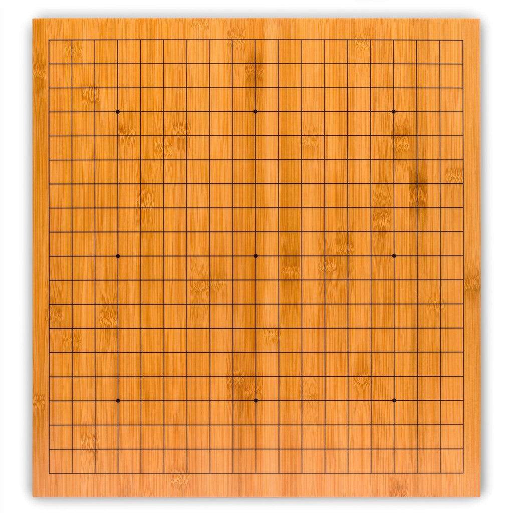 Bamboo 0.8" Reversible 19x19 / 13x13 Go Game Set Board with Single Convex Yunzi Stones and Bamboo Bowls-Yellow Mountain Imports-Yellow Mountain Imports