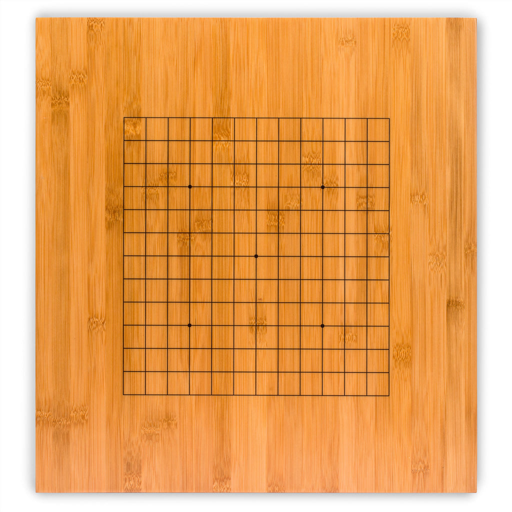 Bamboo 0.8" Reversible 19x19 / 13x13 Go Game Set Board with Single Convex Yunzi Stones and Bamboo Bowls-Yellow Mountain Imports-Yellow Mountain Imports