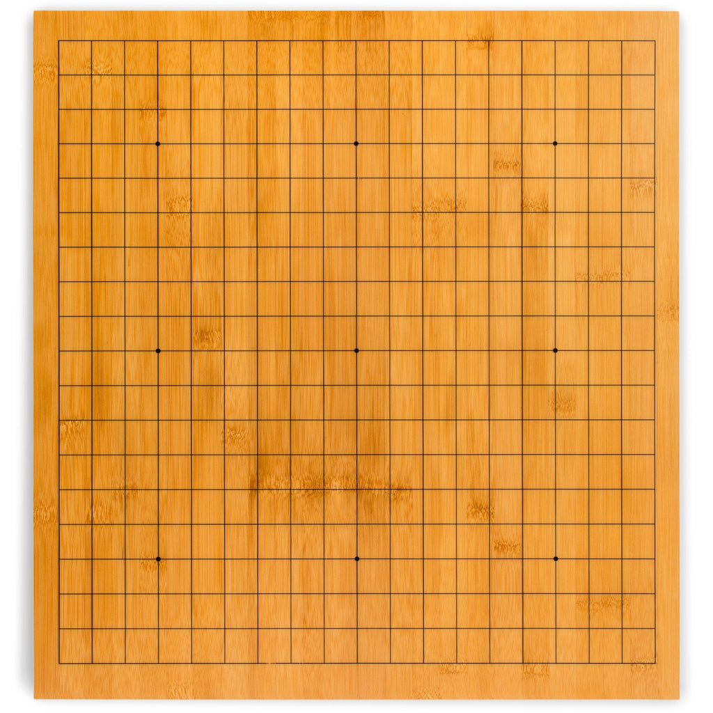 Bamboo 2-Inch (5cm) Reversible 19x19 / 13x13 Go Game Set Board with Double Convex Yunzi Stones and Jujube Bowls-Yellow Mountain Imports-Yellow Mountain Imports