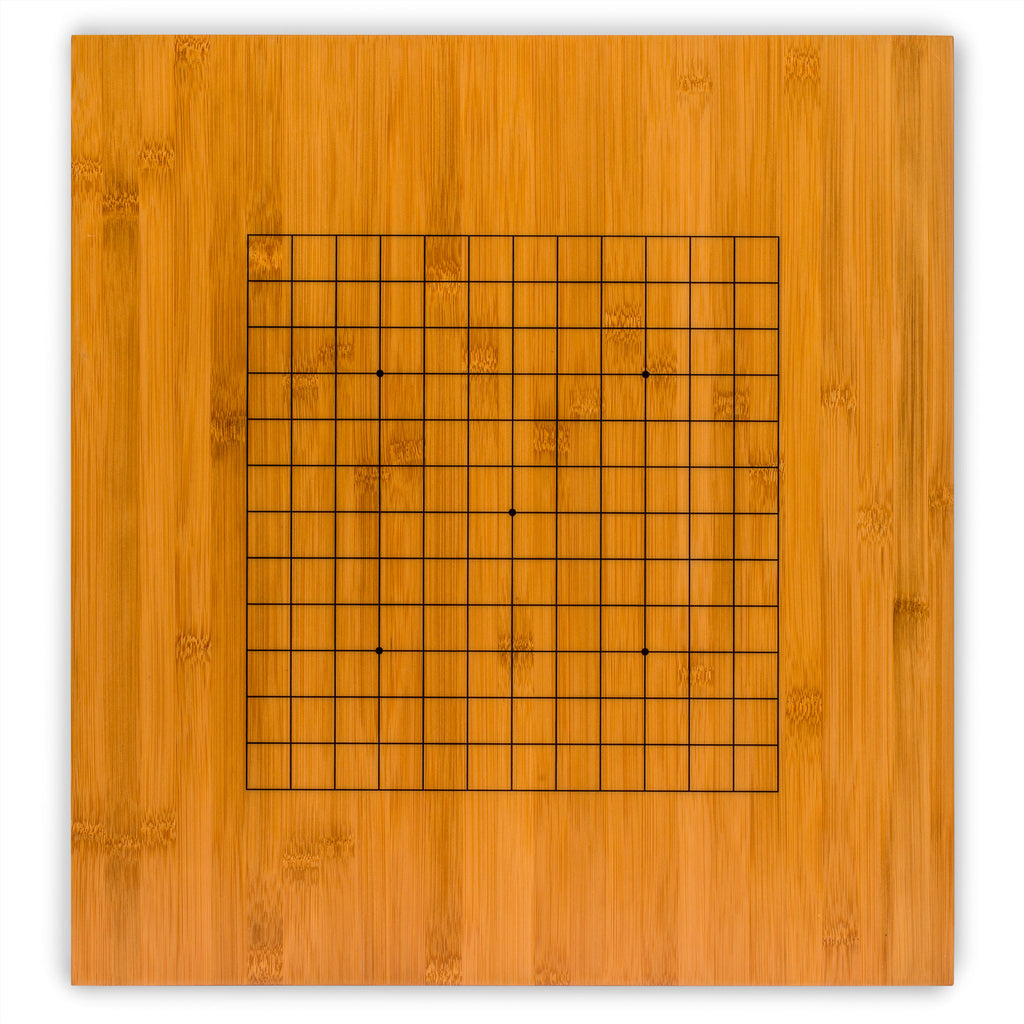 Bamboo 2-Inch Reversible 19x19/13x13 Go Game Set Board with Double Convex Korean Hardened Glass Paduk Go Stones and Jujube Bowls-Yellow Mountain Imports-Yellow Mountain Imports