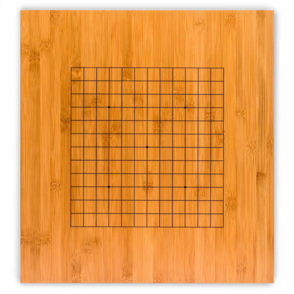 Bamboo 2-Inch Reversible 19x19/13x13 Go Game Set Board with Double Convex Melamine Stones and Bamboo Bowls-Yellow Mountain Imports-Yellow Mountain Imports