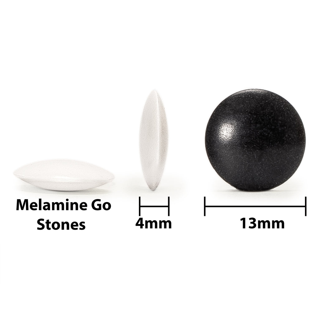 Bamboo Go Game Set – 12.6 x 12.2" Wooden Board with Pull-Out Storage Drawers & Double Convex Melamine Stones-Yellow Mountain Imports-Yellow Mountain Imports