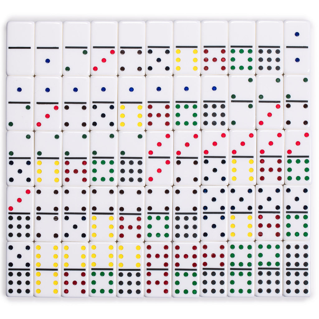 Chicken Foot Complete Game Set with Double 9 Dominoes, Wooden Case, Hub, and Scorepad-Yellow Mountain Imports-Yellow Mountain Imports