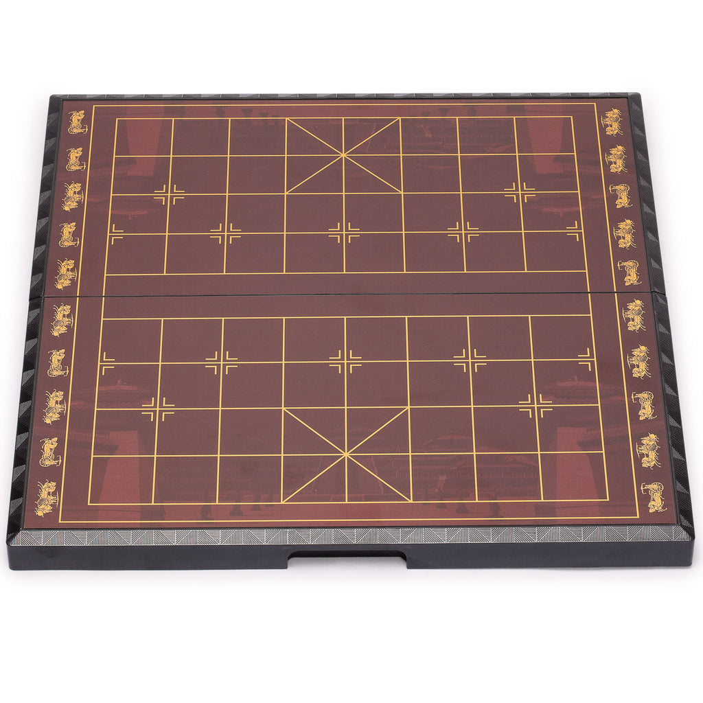 Chinese Chess (Xiangqi) Large Magnetic Travel Board Game Set (14.6") with Black Playing Pieces-Yellow Mountain Imports-Yellow Mountain Imports