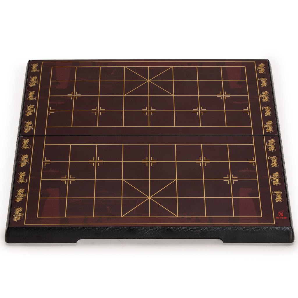 Chinese Chess (Xiangqi) Magnetic Travel Board Game Set (12.8-Inch) with Jade-Colored Playing Pieces-Yellow Mountain Imports-Yellow Mountain Imports