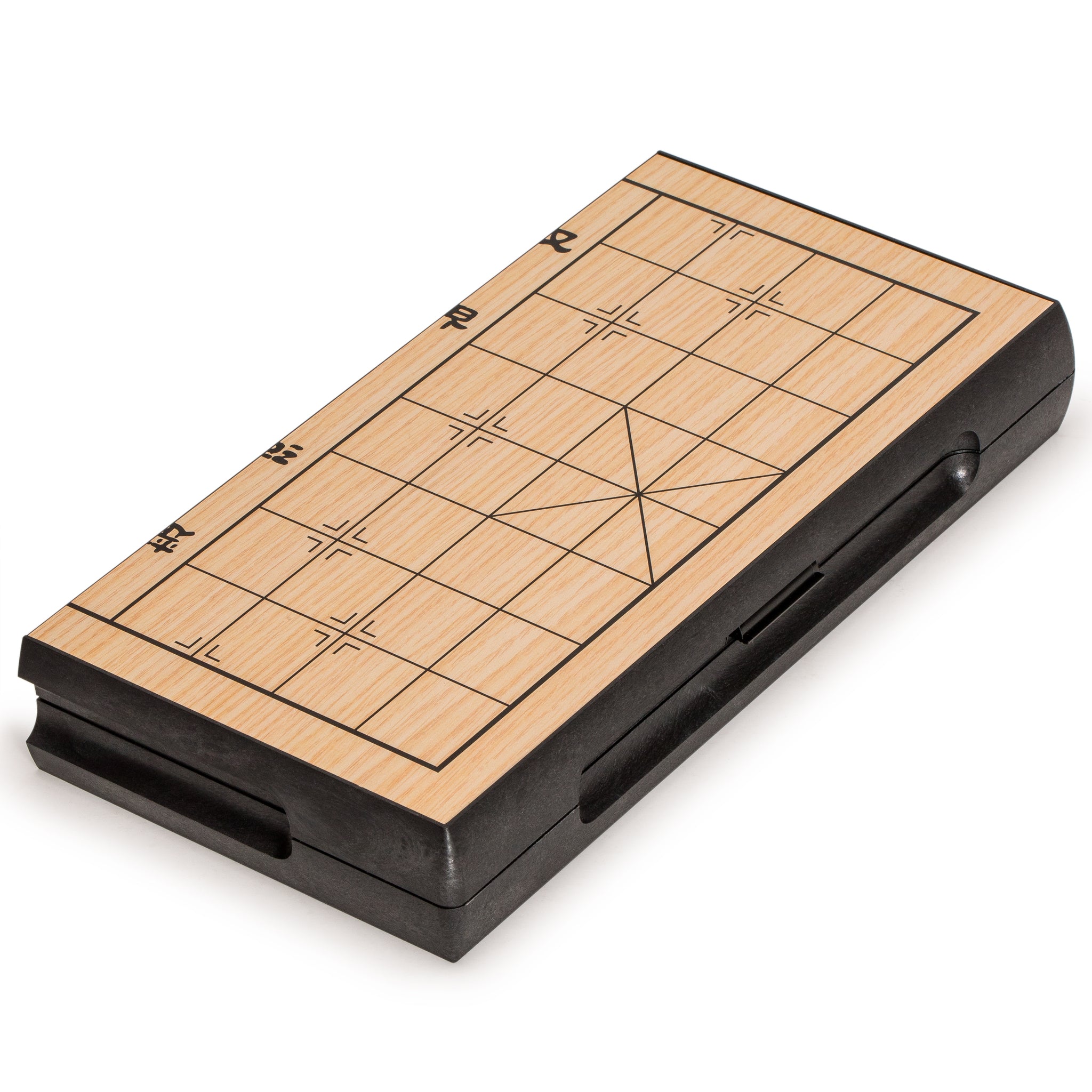 Chinese Chess  Xiangqi  Magnetic Travel Board Game Set  12.8-Inch  Wit Jade Colored Playing Pieces Yellow Mountain Imports 3 1200x1200