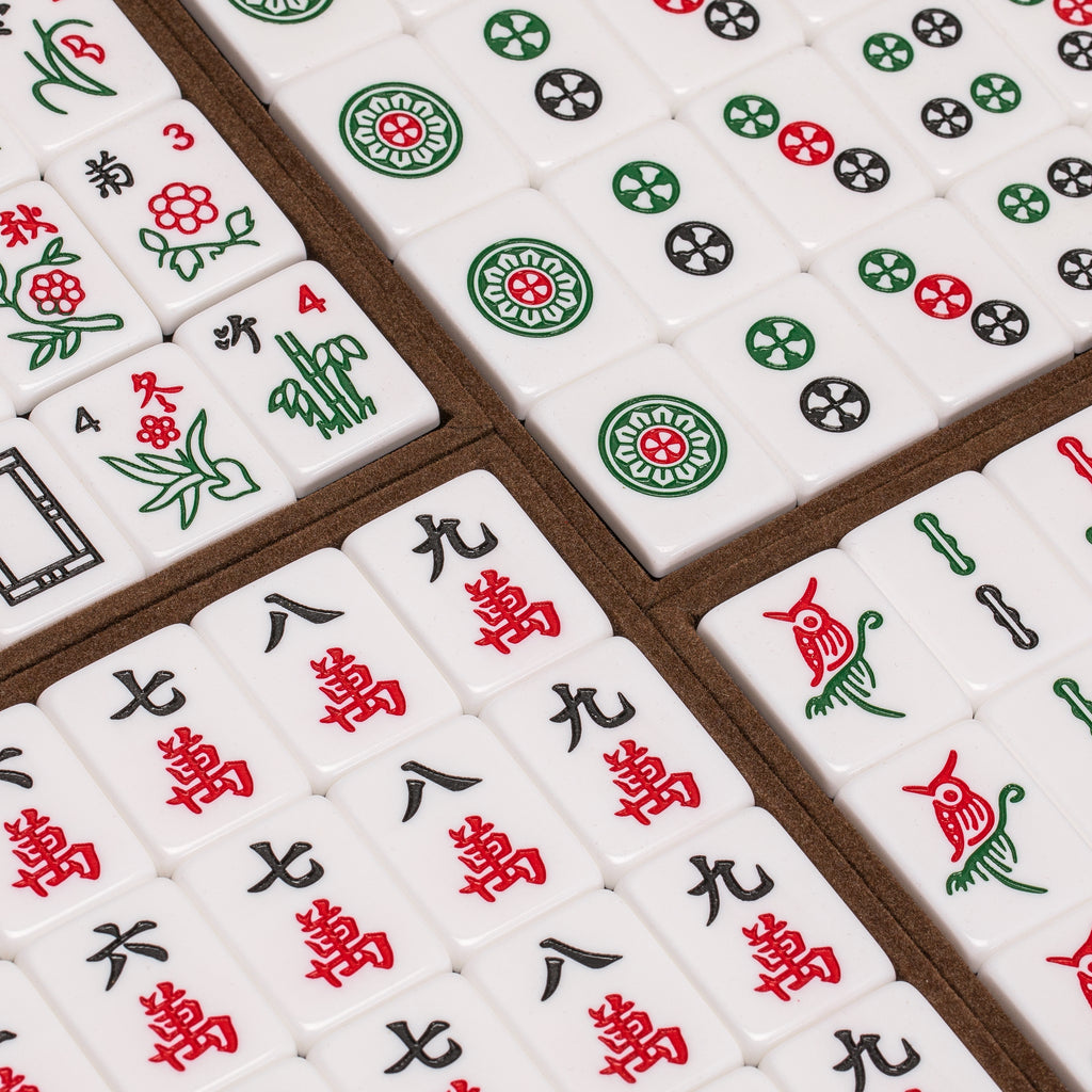 Traditional American Mahjong Set, The Water Margin - Bone & Bamboo T –  Yellow Mountain Imports