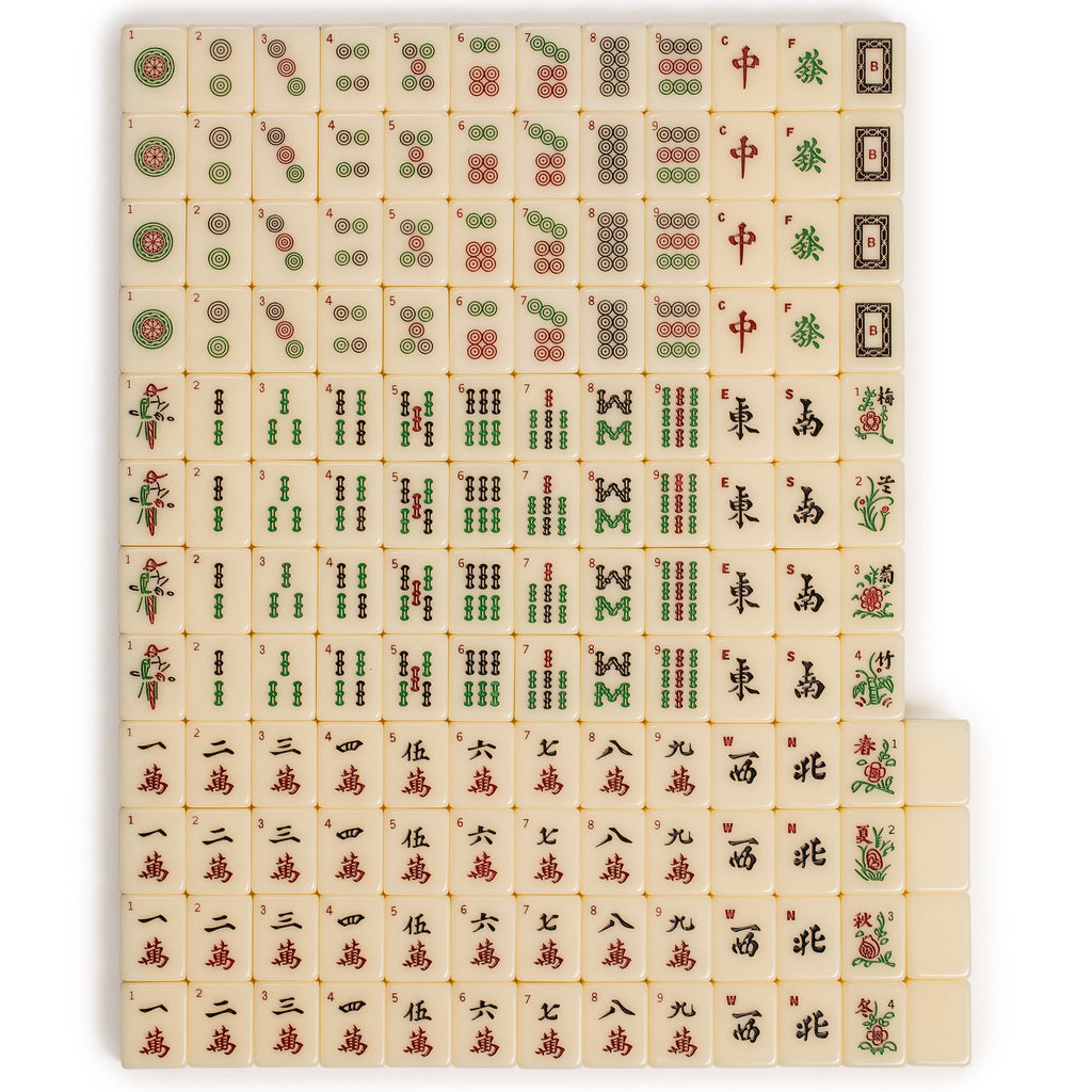 Classic Chinese Mahjong Game Set, Champagne Gold - with 148